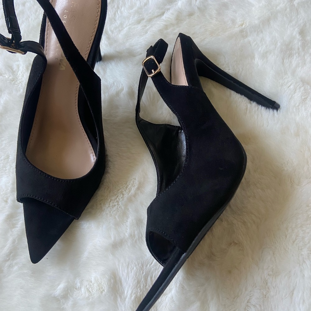 Velvet pointed heels - Picture 4 of 4
